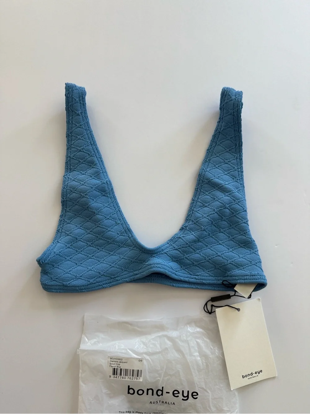 Bond eye Diamond Jacquard Scout Crop French Blue